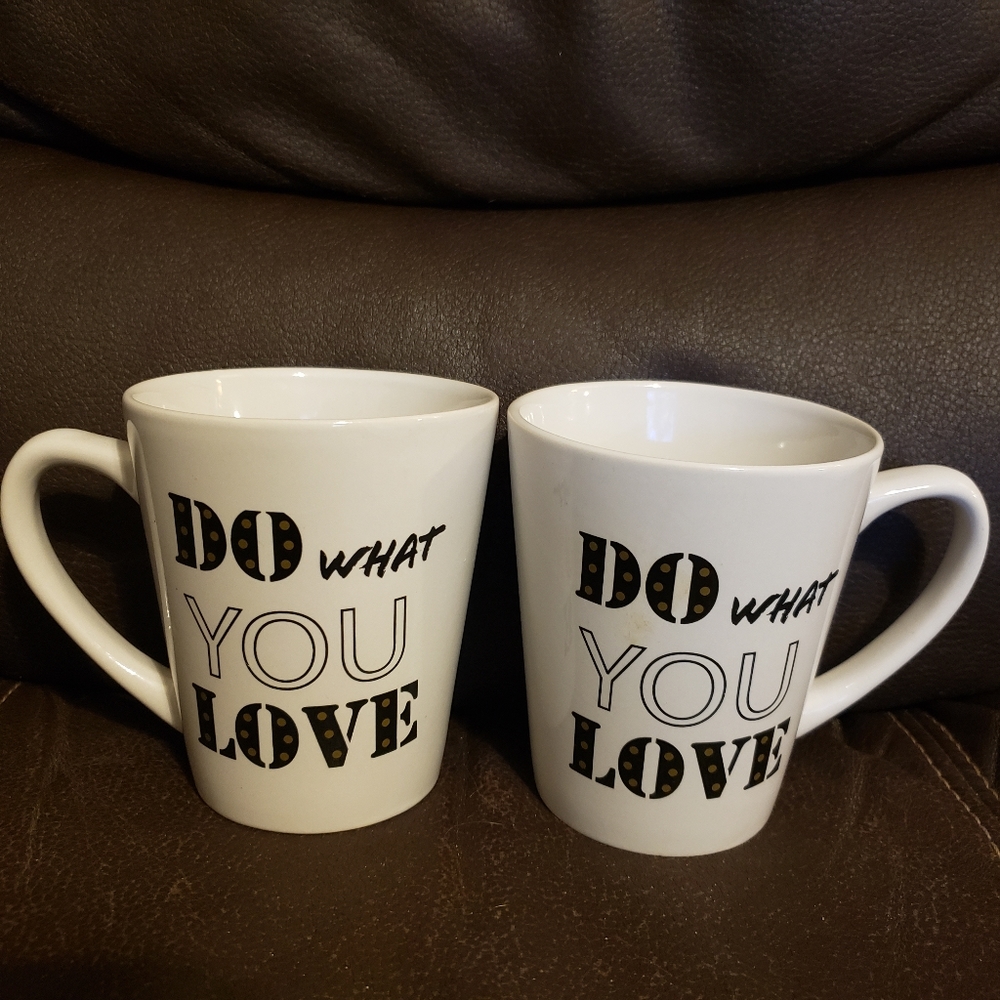 Set of love coffee mugs